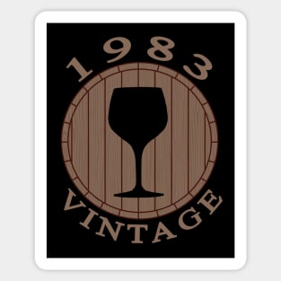 Vintage Wine Lover Birthday 1983 Sticker